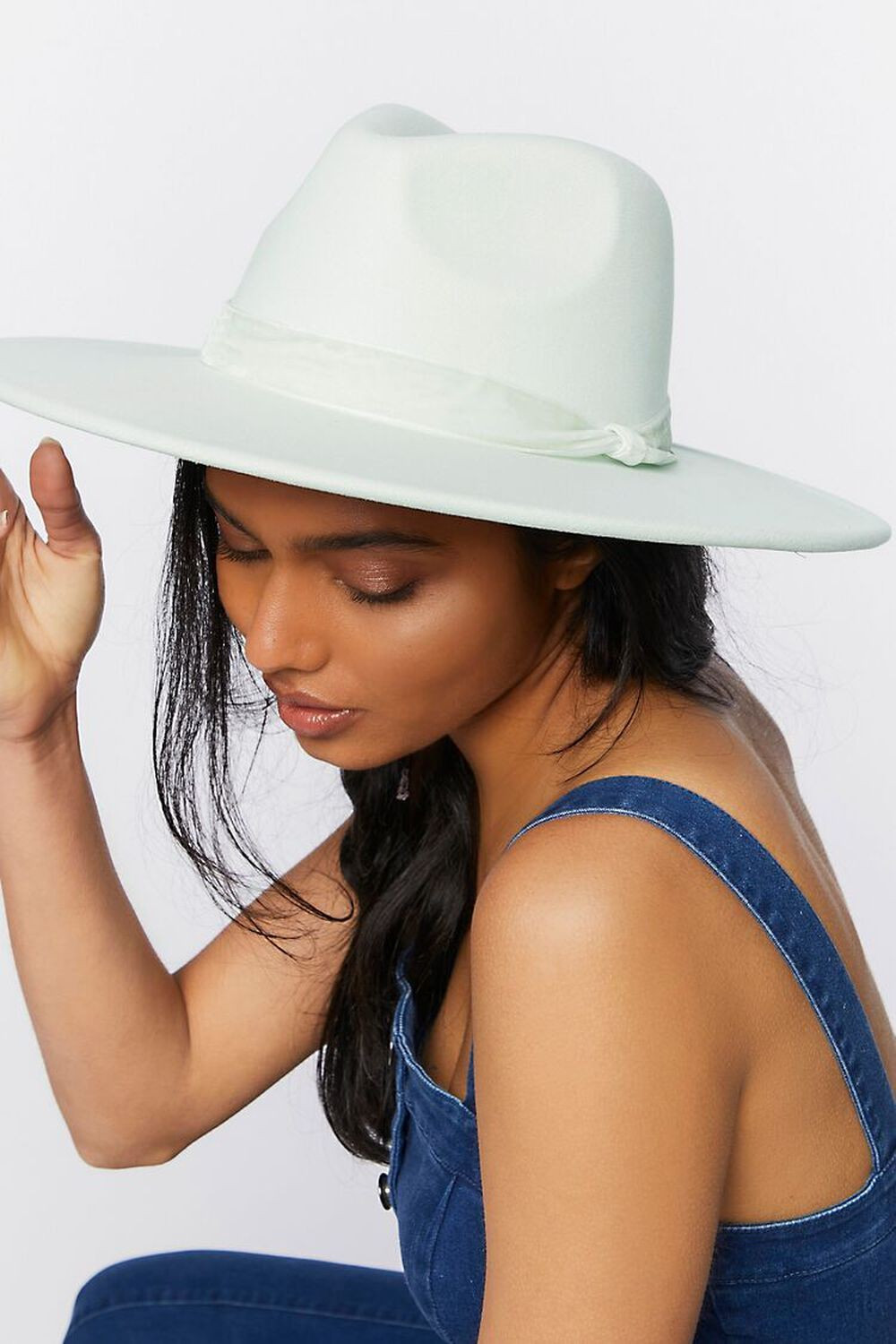Pinched Velvet-Trim Cowboy Hat | Forever 21 (US)