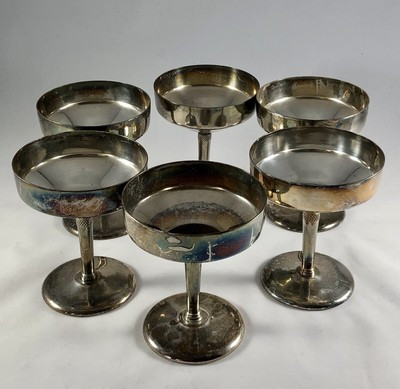 1950’s Vintage Industria Argentina Silver Plated 4 oz Champagne Coupes Set Of 6  | eBay | eBay US