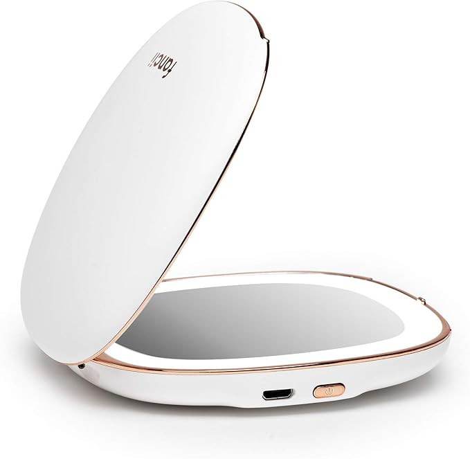 Fancii Compact Makeup Mirror with Natural LED Lights, 1x/ 10x Magnifying - Rechargeable, Portable... | Amazon (US)