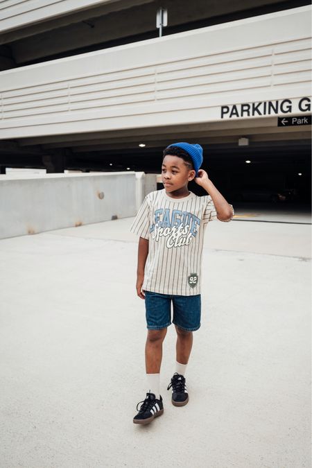 Boys spring/ summer outfit: denim shorts, tshirt, adidas sneakers 

#LTKkids #LTKshoecrush #LTKfamily