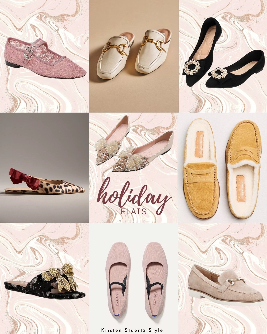 Comfy, cute, and stylish flats for the holidays! From faux fur lined mules, sequined and bejeweled flats, there’s a shoe to complete your holiday look!

#flats #shoes #mules fall outfits #winter outfits #holiday shoes #shoe crush #LTKshoecrush

#LTKHoliday