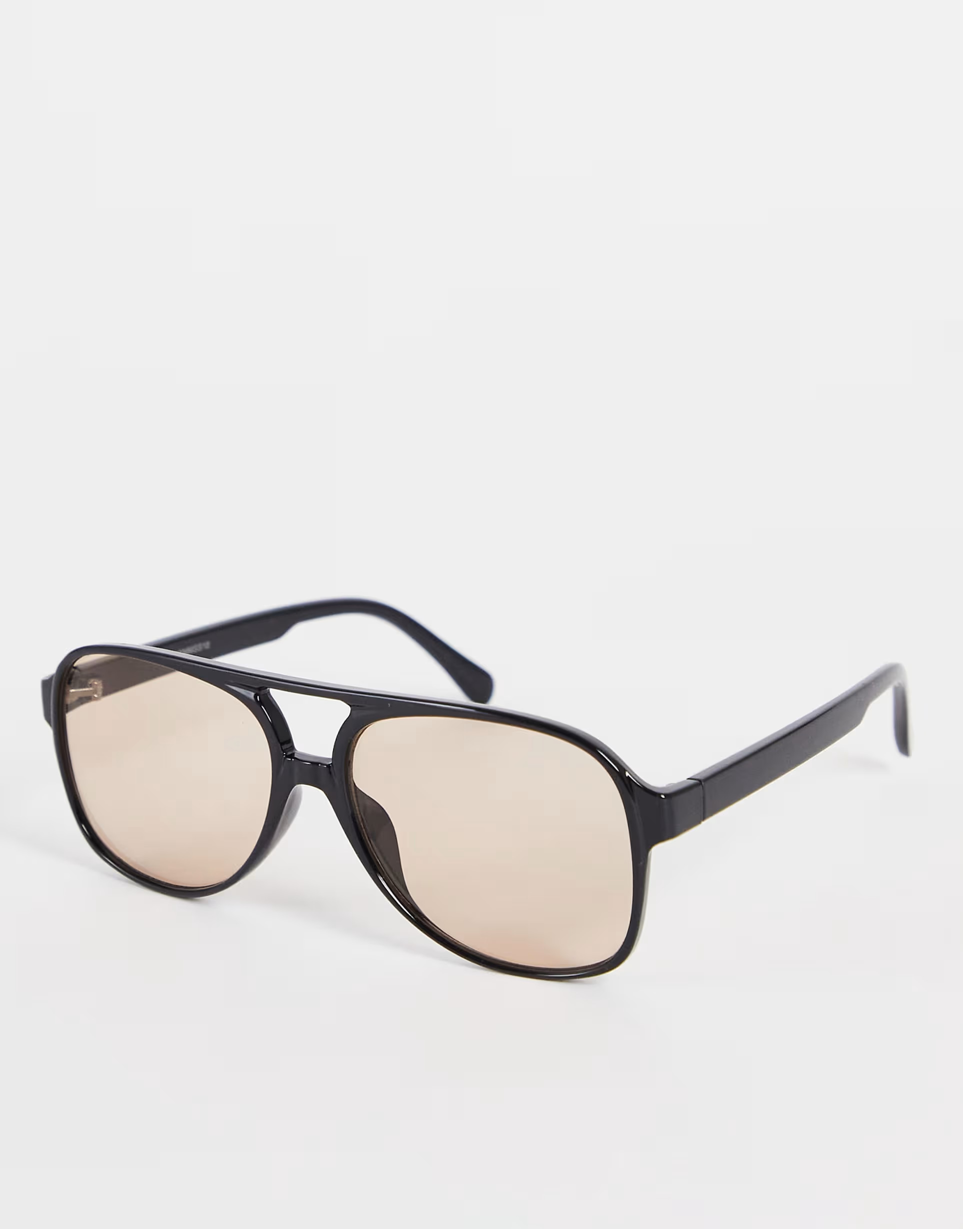 Madein classic aviator sunglasses in black with brown lens | ASOS (Global)