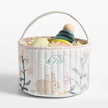 Quilted Tofu Cream Bunny Kids Easter Basket + Reviews | Crate & Kids | Crate & Barrel