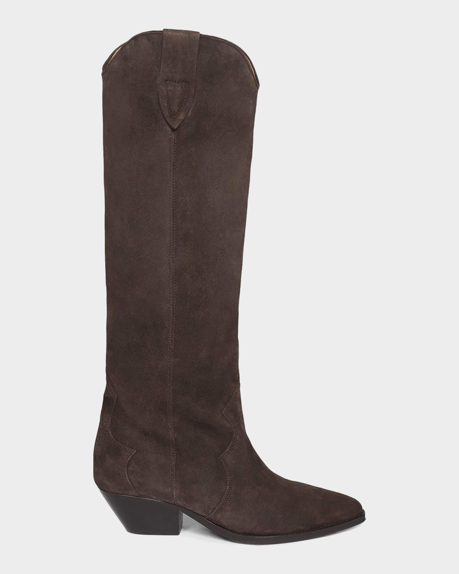 Denvee Suede Tall Western Boots | Neiman Marcus