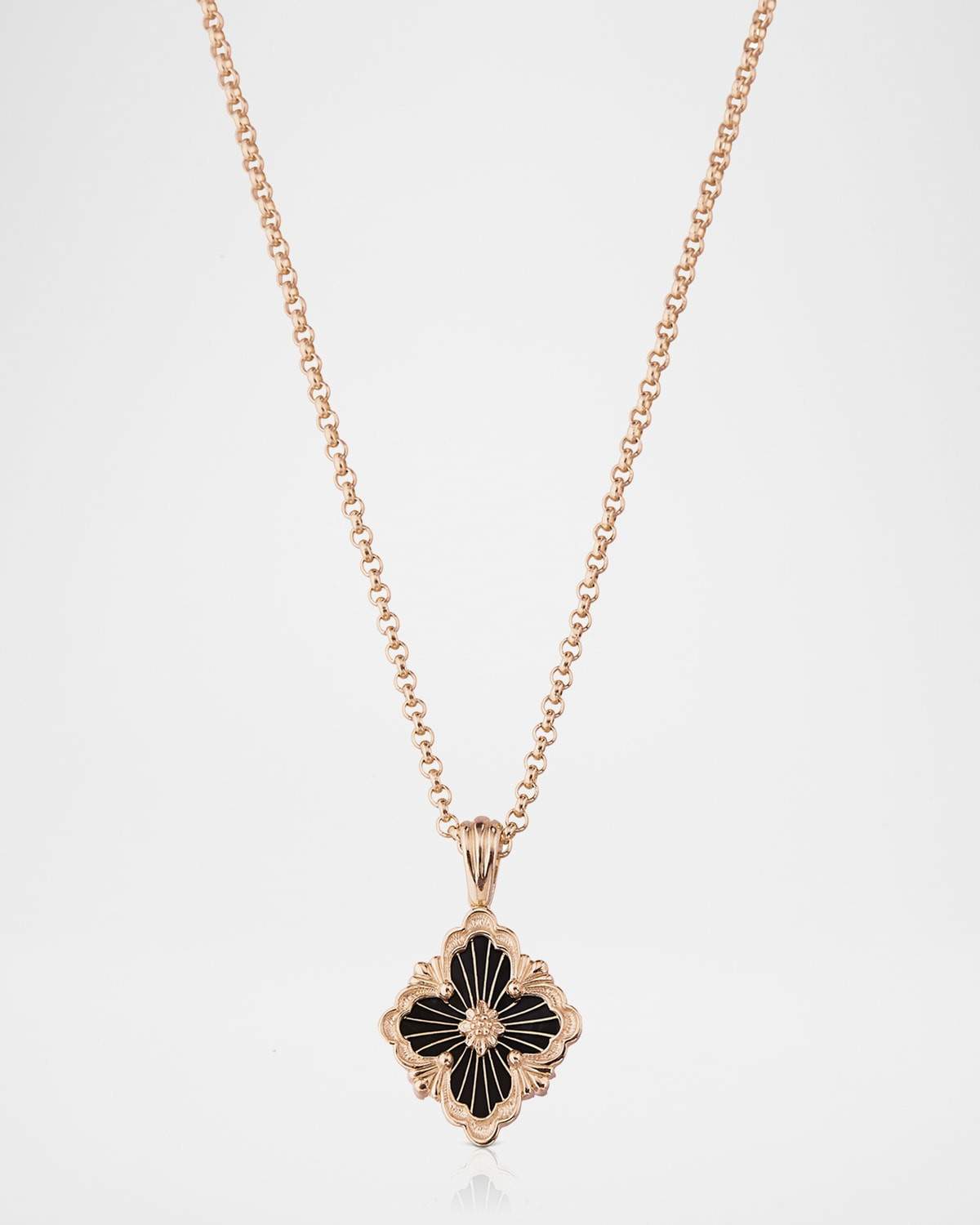 18k Pink Gold Onyx Pendant Necklace | Neiman Marcus