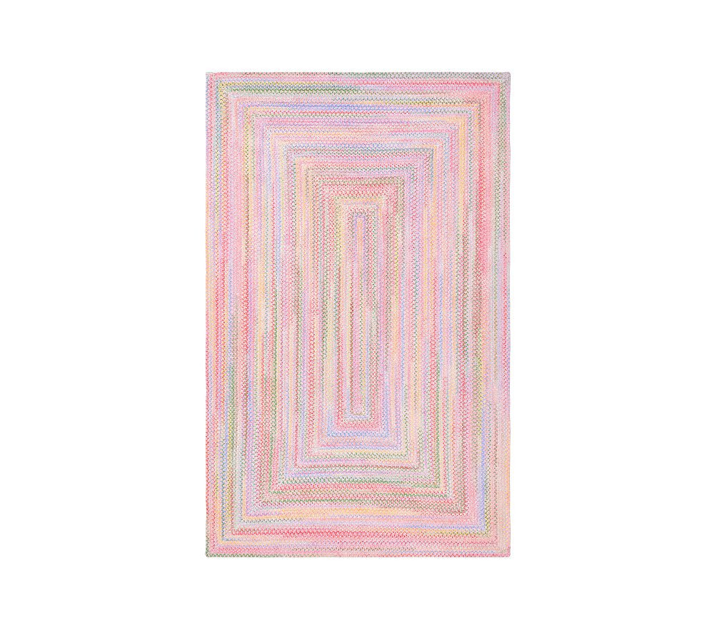 Capel Bella Braided Rug, 6X9,Pink Multi | Pottery Barn Kids