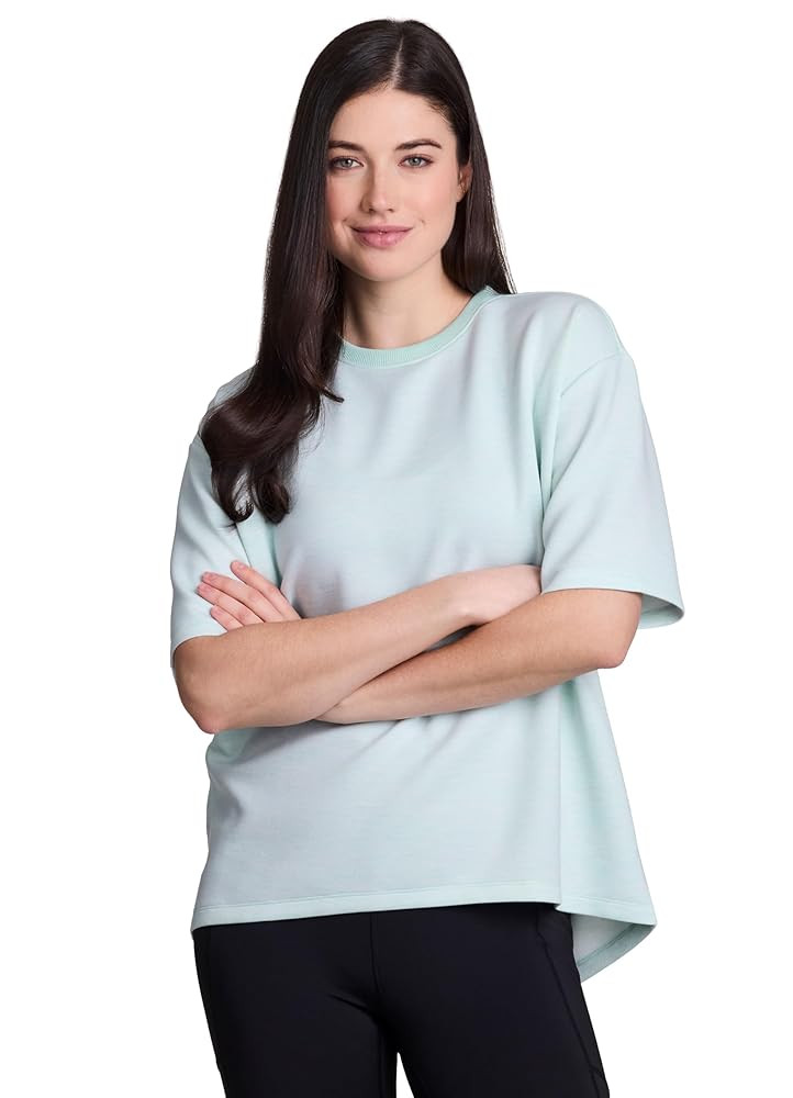 RBX Oversized T-Shirt for Women, Luxe Athleisure Fabric Loungewear Short Sleeve Workout Top with ... | Amazon (US)