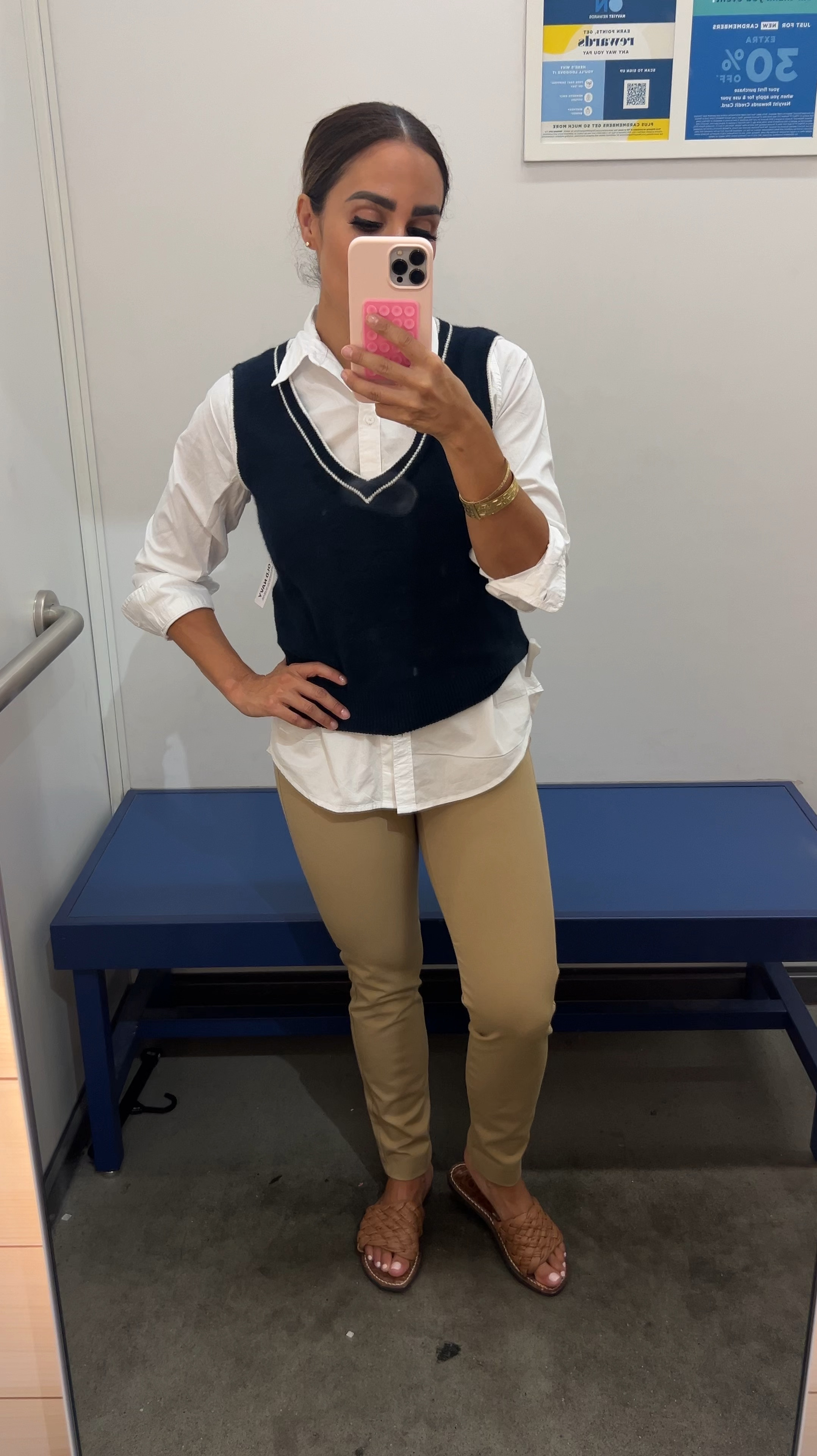 I’m wearing a size 0 (regular) for the pants, size small for the shirt and size XS for the vest. I am 5’0” and 115 lbs. 34B. 

#LTKFindsUnder50 #LTKOver40 #LTKVideo