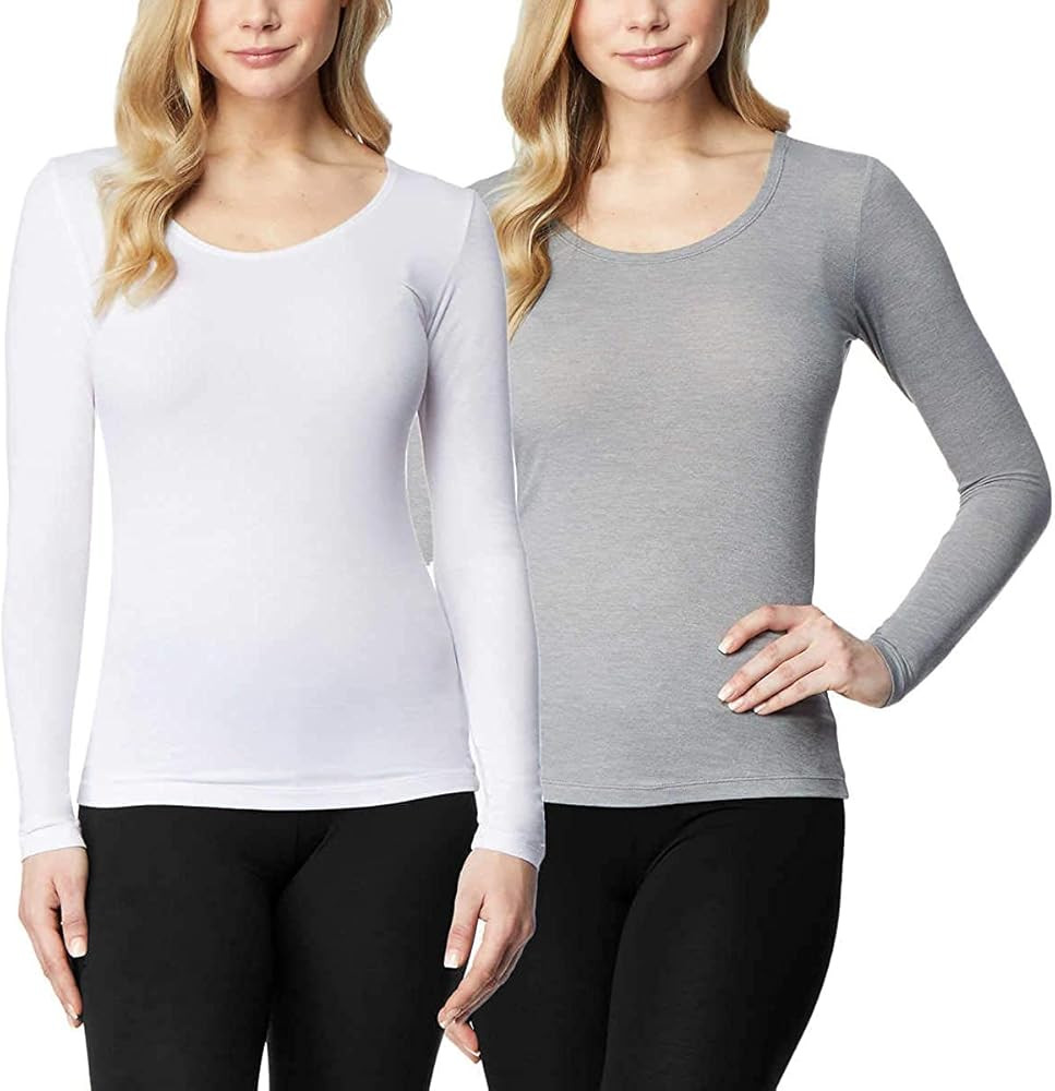 32 Degrees Women's 2 Pack Ultra Light Thermal Baselayer Scoop Top | Amazon (US)