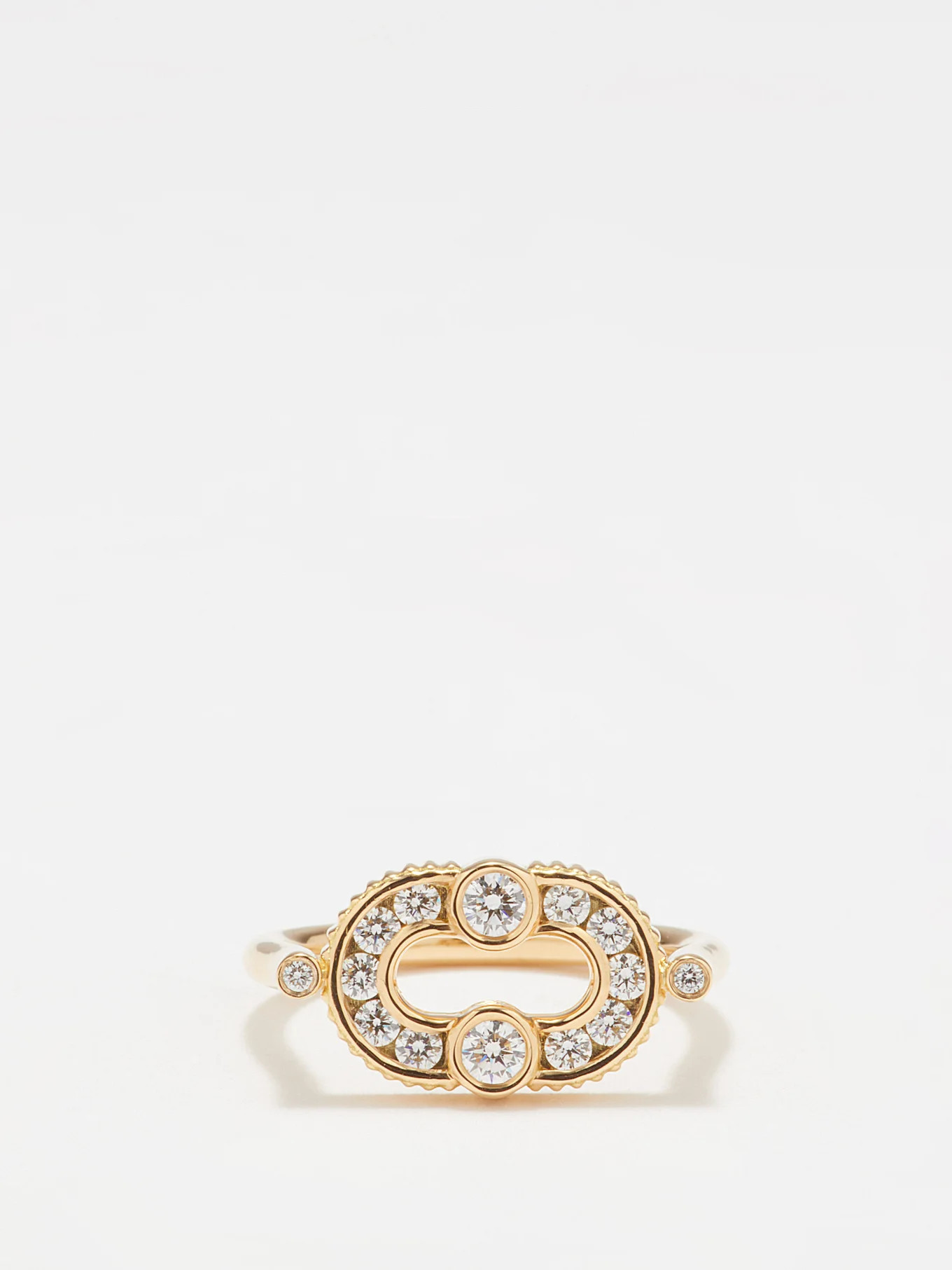 Magnetic diamond & 18kt gold ring | Matches (US)