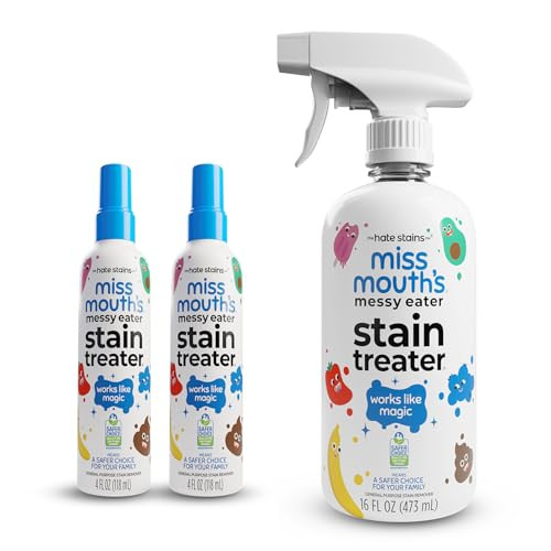 Miss Mouth's Messy Eater Stain Treater - 4oz 2-Pack & 16oz Spray Bottle - Laundry Spot Cleaner for Clothes, Carpet & Upholstery - Baby Stain Remover | Amazon (US)