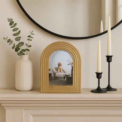 Timeless Arch Photo Frame - Decorative Picture Frame For Wall Decor And Entryway Accent - Perfect For Bedrooms And Living Room Display - 8", Gold | Wayfair North America