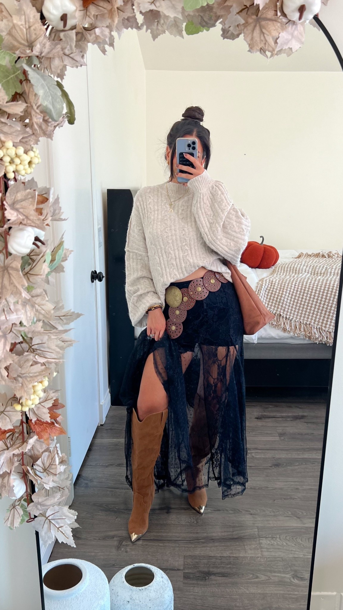 I’m obsessed with this entire look! This sweater is so soft and cozy. Perfect with leggings and lace skirts! Boots are so old, I linked similar

#LTKFindsUnder50 #LTKSeasonal #LTKStyleTip