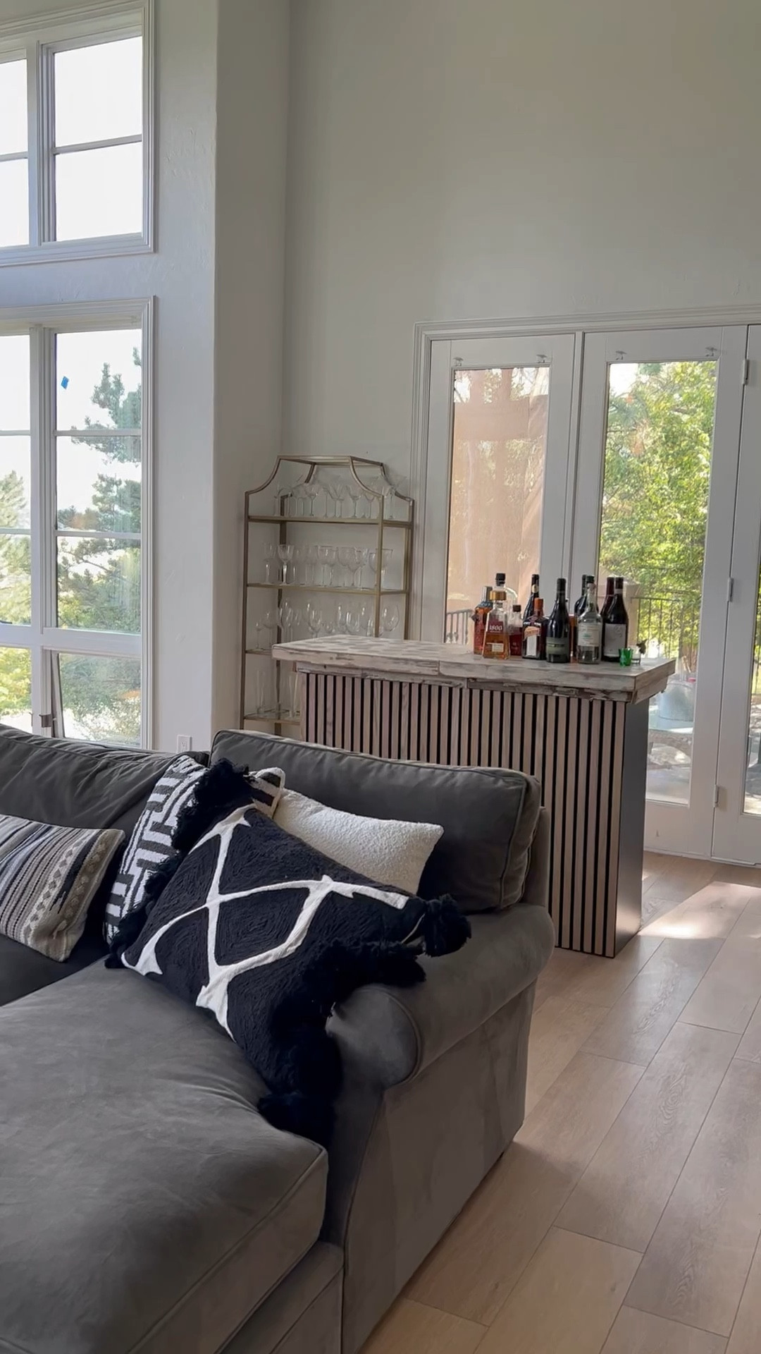 Having a relaxing great room is the best! We just updated our bar and storage for our glasses! Can you believe I found this shelving at Walmart? We will be ready for some holiday entertaining!🤎

#LTKunder50 #LTKhome #LTKSeasonal