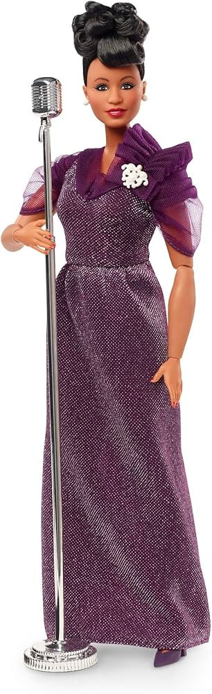 Barbie Inspiring Women Series Ella Fitzgerald Collectible Doll, Approx. 12-in, Wearing Purple Gow... | Amazon (US)