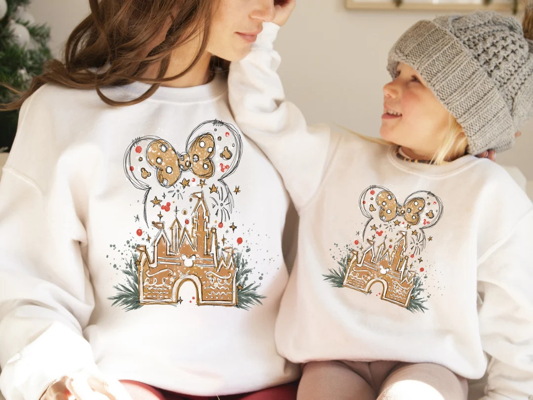 Gingerbread Minnie Mouse Castle Sweatshirt Disney Christmas - Etsy | Etsy (US)
