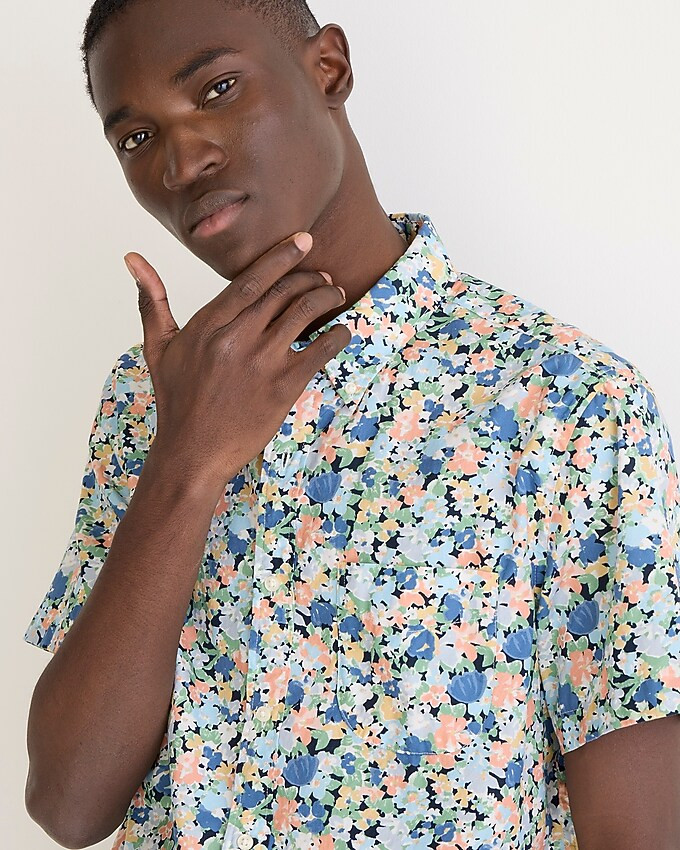 Tall short-sleeve Secret Wash cotton poplin shirt | J. Crew US