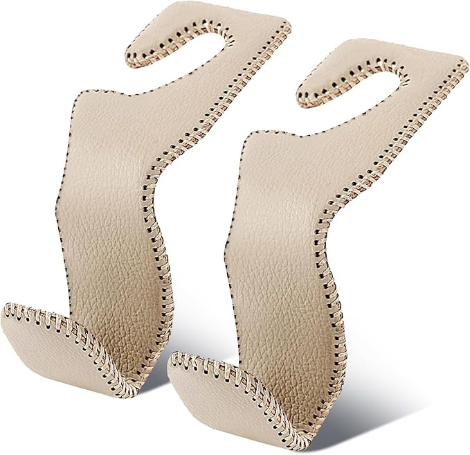 Car Seat Hooks for Purses and Bags, 2 Pack Car Purse Holder for Grocery Bag Handbag Clothes, Meta... | Amazon (US)