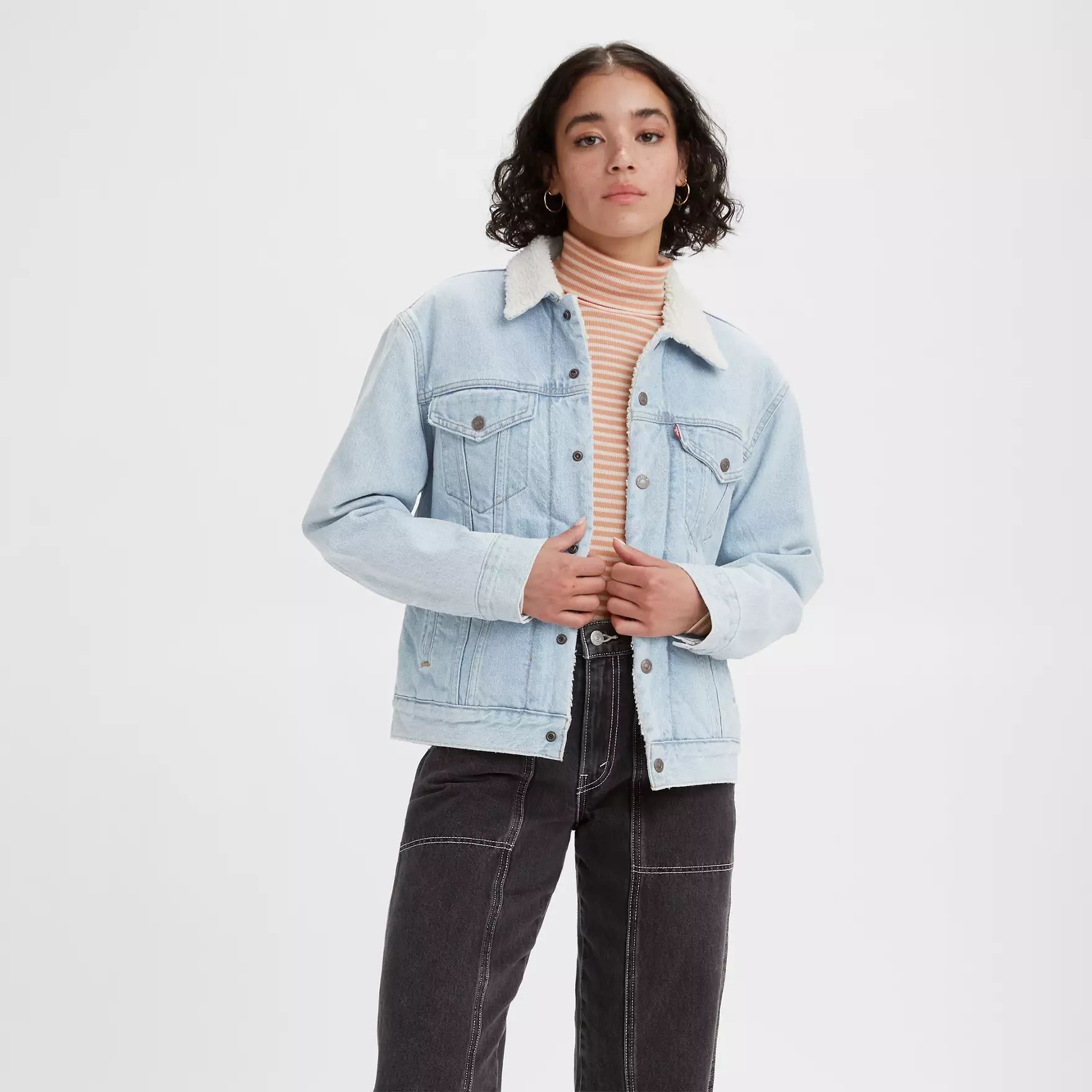 Levi’s® Sherpa Ex-boyfriend Trucker Jacket | Levi's US