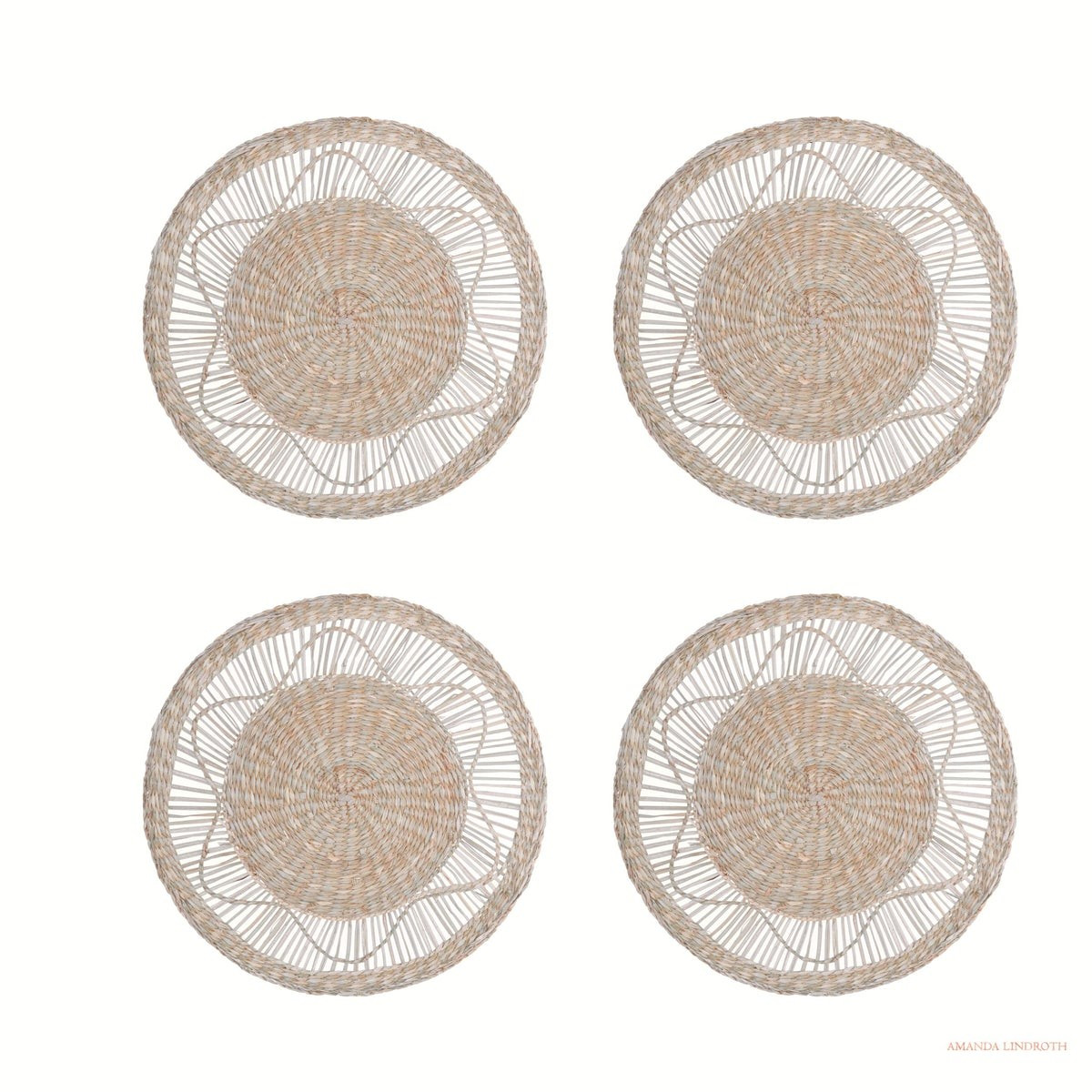 Wave Placemats Natural, Set of 4 | Amanda Lindroth