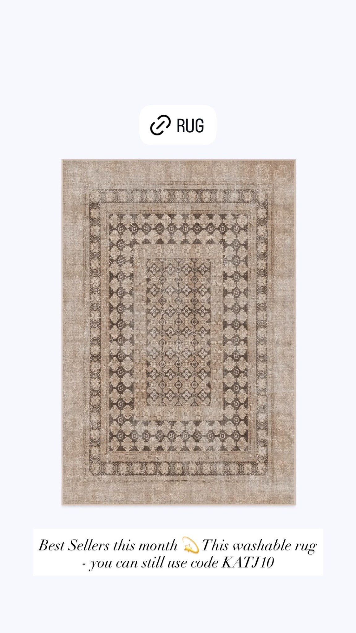 Best Sellers this month 💫 This washable rug - you can still use code KATJ10