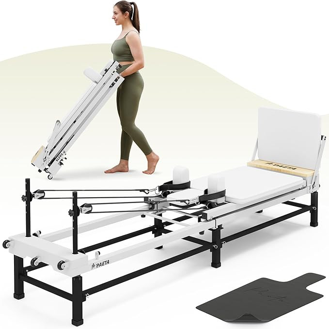 PAETA Pilates Reformer, 91" Foldable Reformer Pilates Machine with Adjustable Reformer Heights, P... | Amazon (US)