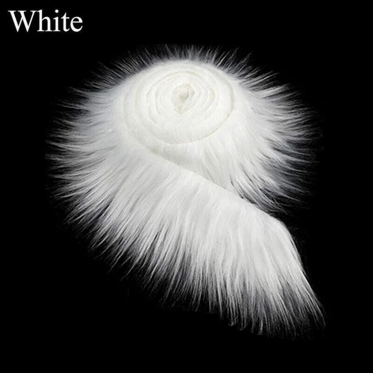 Lierteer 1.5M Faux Fur Fluffy Plush Strips Ribbon Edge Trim DIY Clothing Coat Hood Hat White - Wa... | Walmart (US)