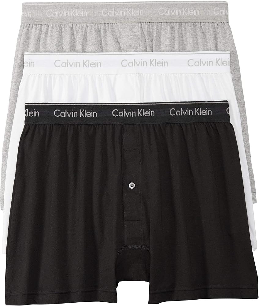 Calvin Klein Men's Cotton Classics 3-Pack Knit Boxer | Amazon (US)