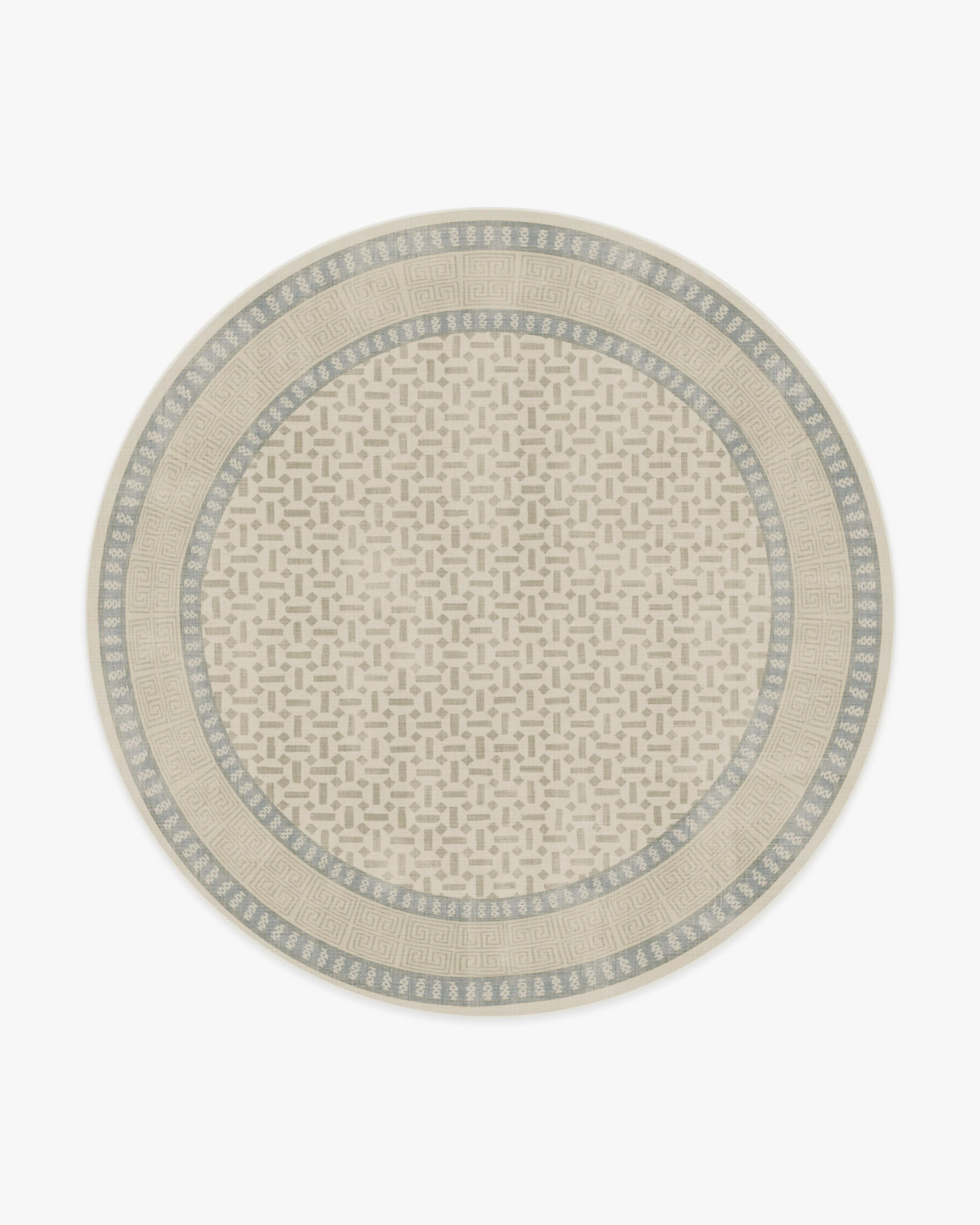 Kairos Ivory & Blue Rug | Ruggable