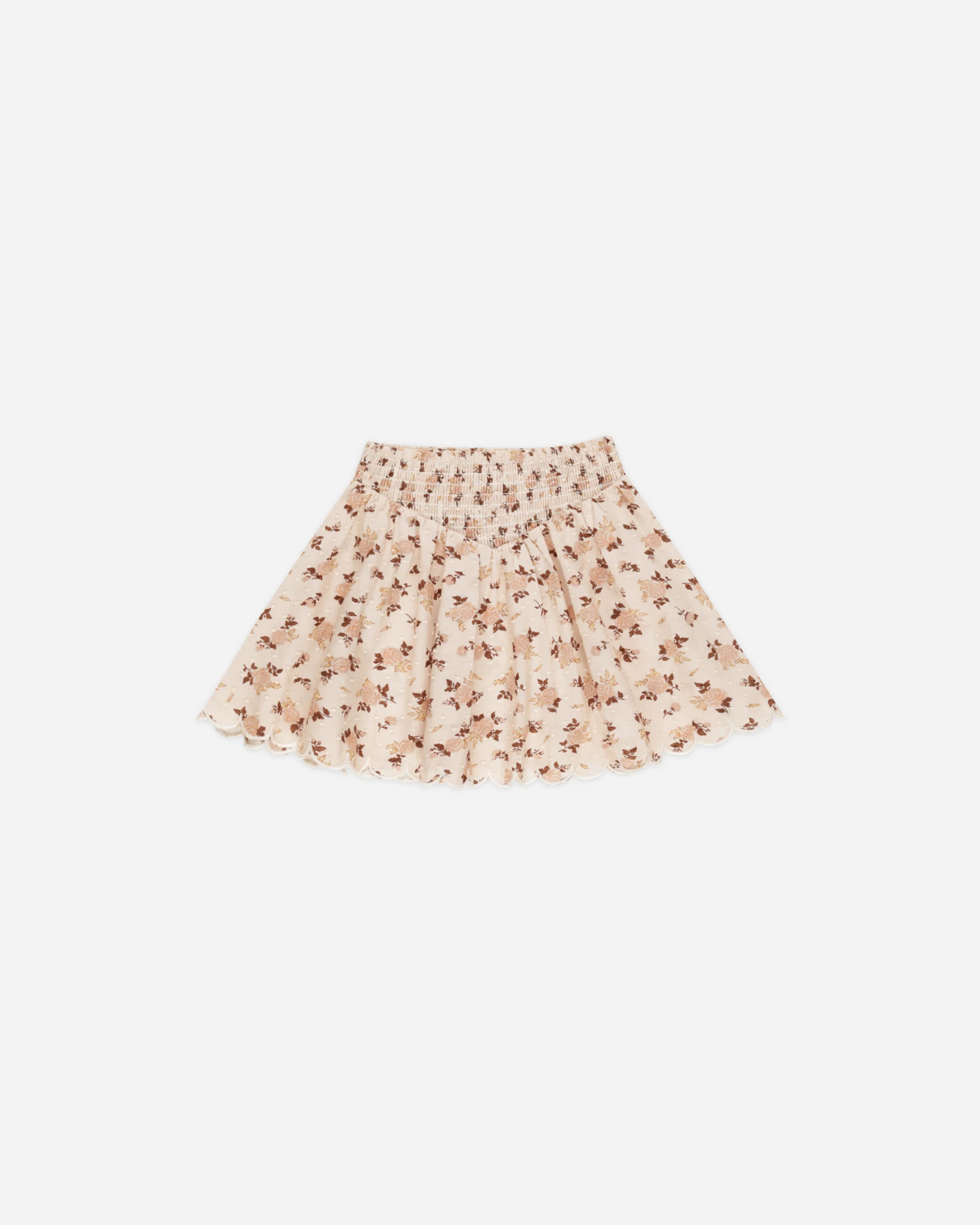 Smocked V Mini Skirt || Harvest Rose | Rylee + Cru