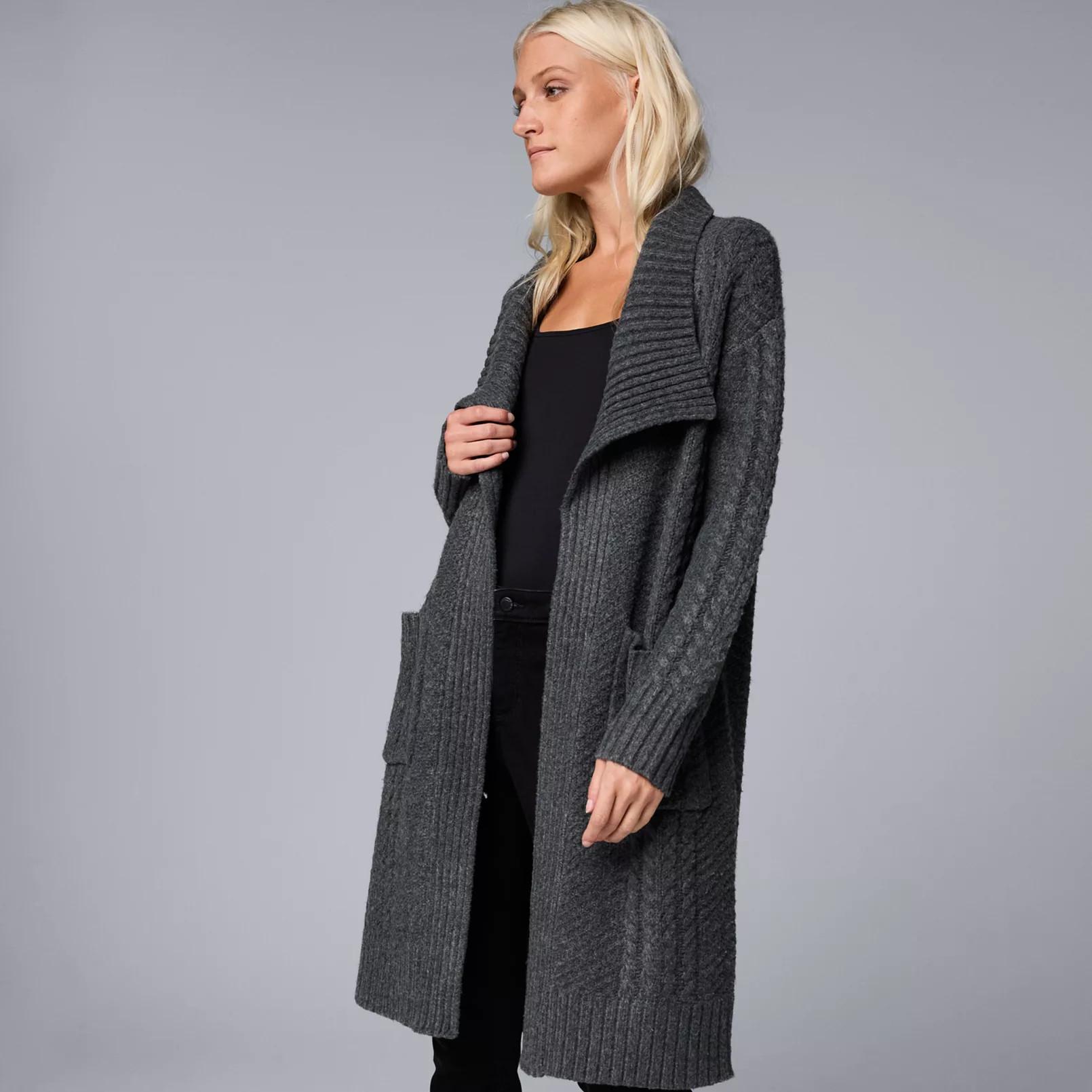 Women's Simply Vera Vera Wang Long Cardigan | Kohl's