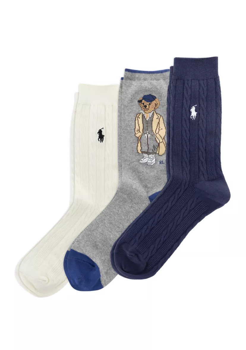 Fall Bear Socks - 3-Pack | Belk