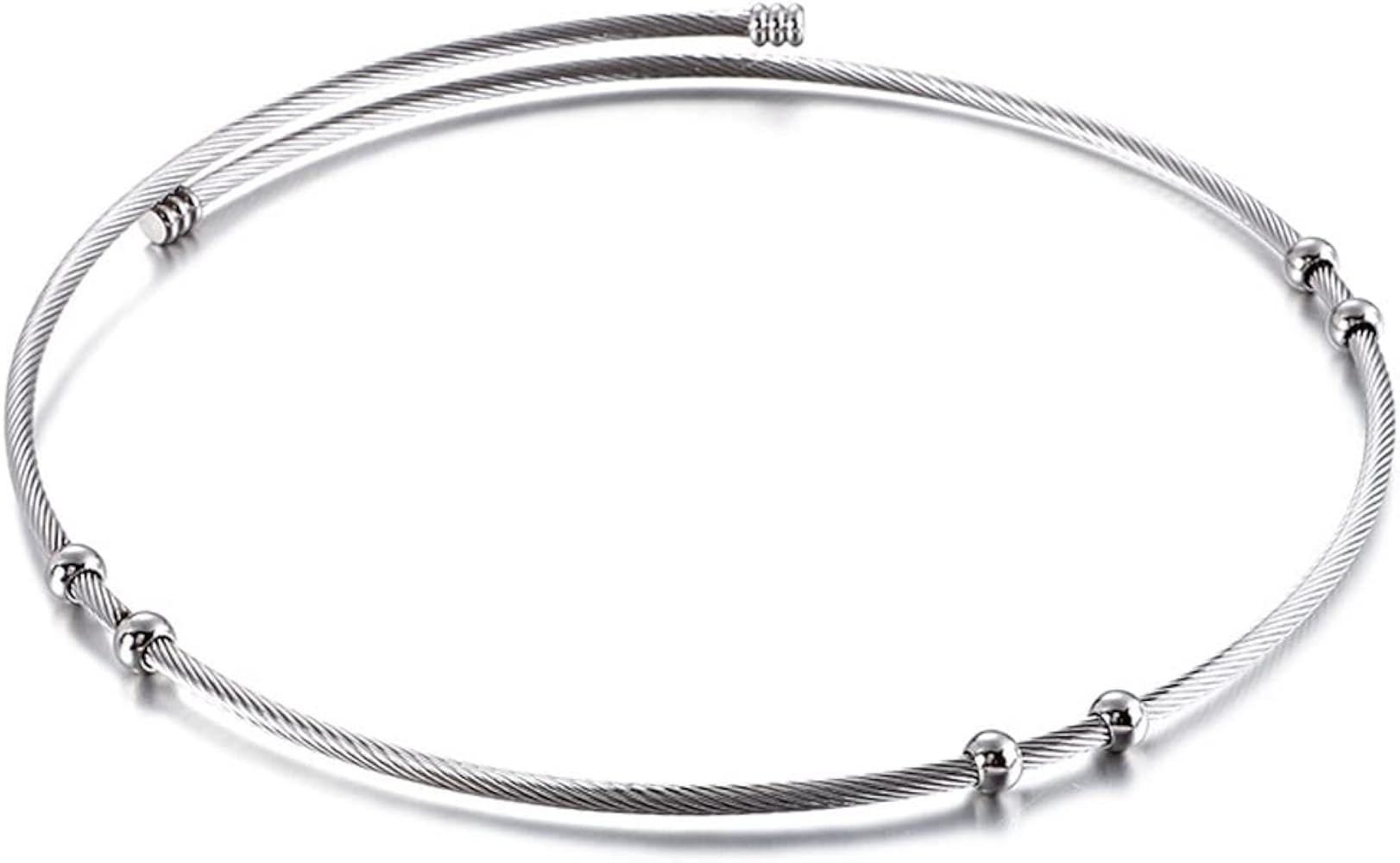Minimalist Round Gold Bar Necklace Simple Fashion High Neck Choker Female King Neckwire | Amazon (US)