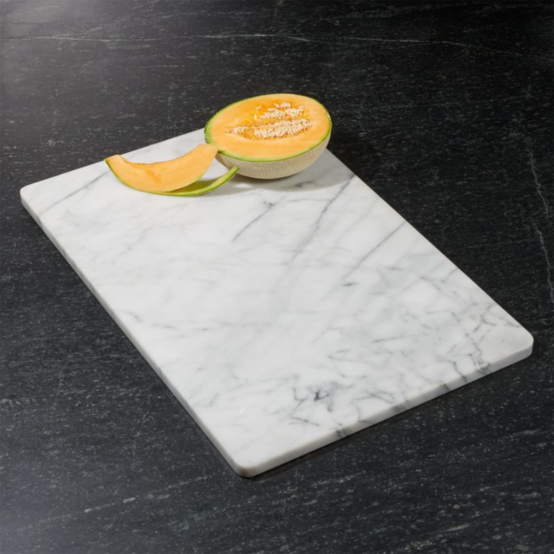 French Kitchen White Marble Pastry Slab + Reviews | Crate & Barrel | Crate & Barrel
