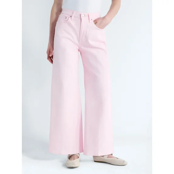 Free Assembly Women's and Women's Plus High Rise Cropped Wide Leg Jeans, Sizes 0-22W | Walmart (US)