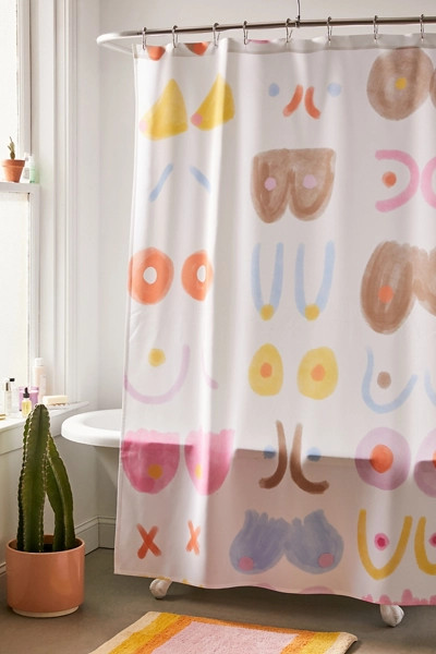 Rhianna Marie Chan For Deny You’re The Tits Shower Curtain | Urban Outfitters (US and RoW)