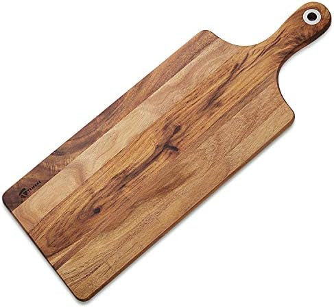 TEMEXE Acacia Wood Cutting Board for Kitchen with Handle, Serving Tray, Bread Tray, Pizza Plate, ... | Amazon (US)