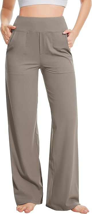 Yoga Pants Women Wide Leg Pants High Waist Stretch Dress Casual Sweatpants Lounge Pants with Pock... | Amazon (US)