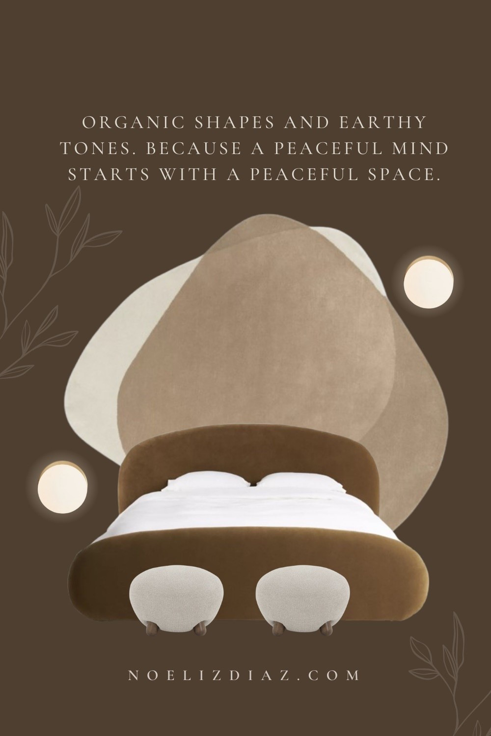 Organic shaped bedroom design that create a cozy and inviting space for a good night sleep! #calm #interiors #bedroom #home 

#LTKmorningroutine #LTKHome #LTKSaleAlert