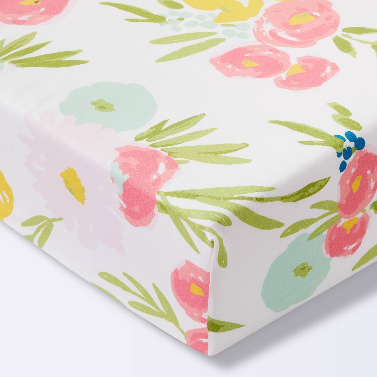 Fitted Crib Sheet Floral - Cloud Island™ Pink | Target