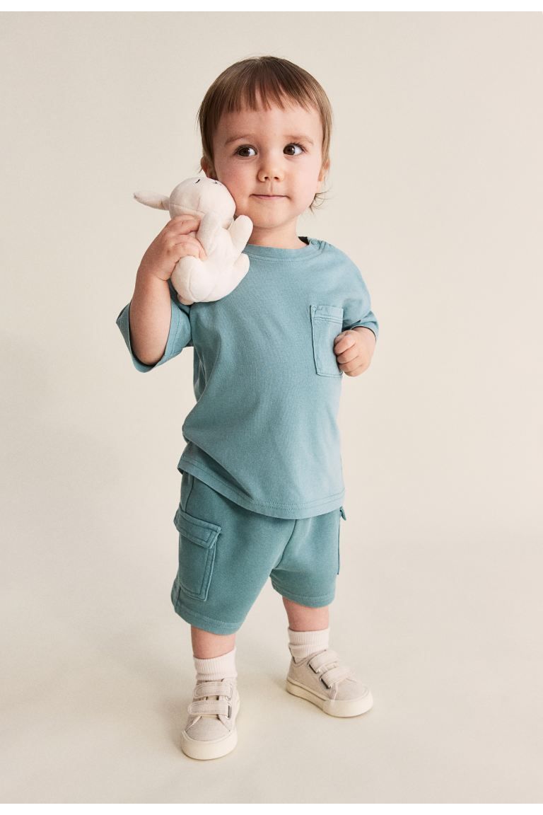 Washed-look T-shirt - Turquoise - Kids | H&M US | H&M (US + CA)