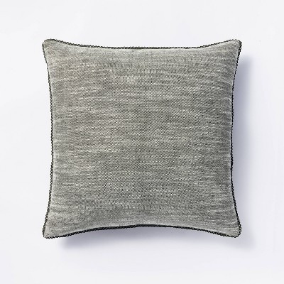 Cotton Velvet with Lace Trim Reversible Throw Pillow - Threshold™ designed with Studio McGee | Target