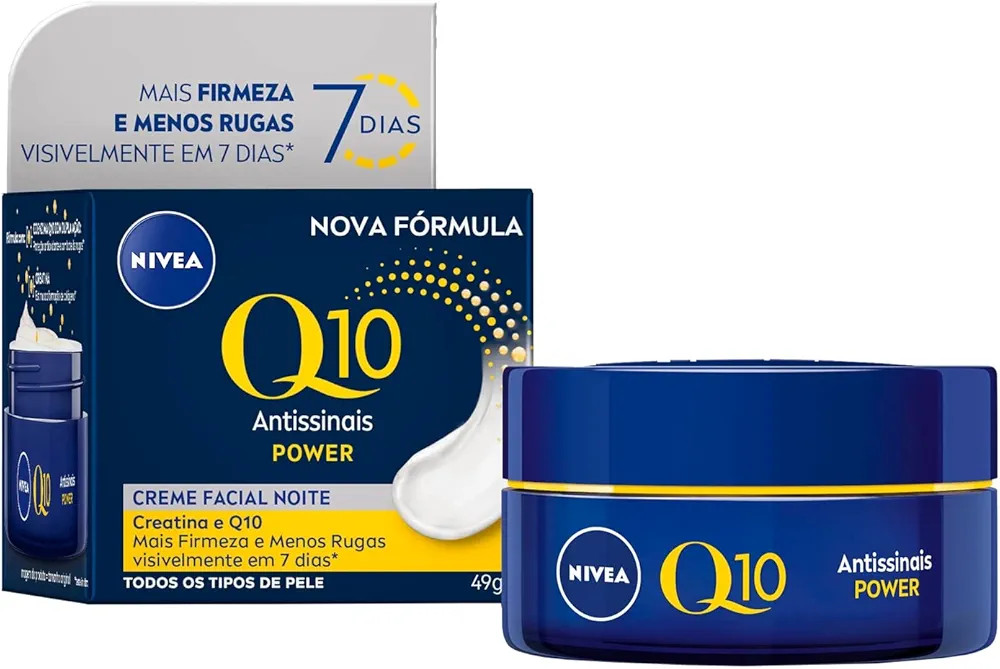 NIVEA Creme Facial Antissinais Noite Q10 Power Plus - Reduz rugas e linhas de expressão, hidrata... | Amazon (BR)