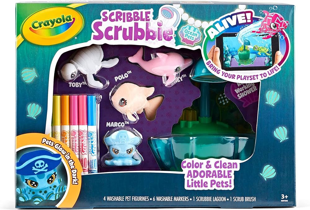 Crayola Scribble Scrubbie Glow Lagoon Pets, Sea Animal Toys, Gifts for for Boys & Girls, 3+ | Amazon (US)