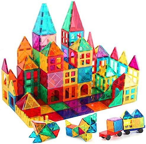 Amazon.com: Kids Magnetic Tiles Toys, 100Pcs 3D Magnetic Building Blocks Tiles Set, Building Cons... | Amazon (US)