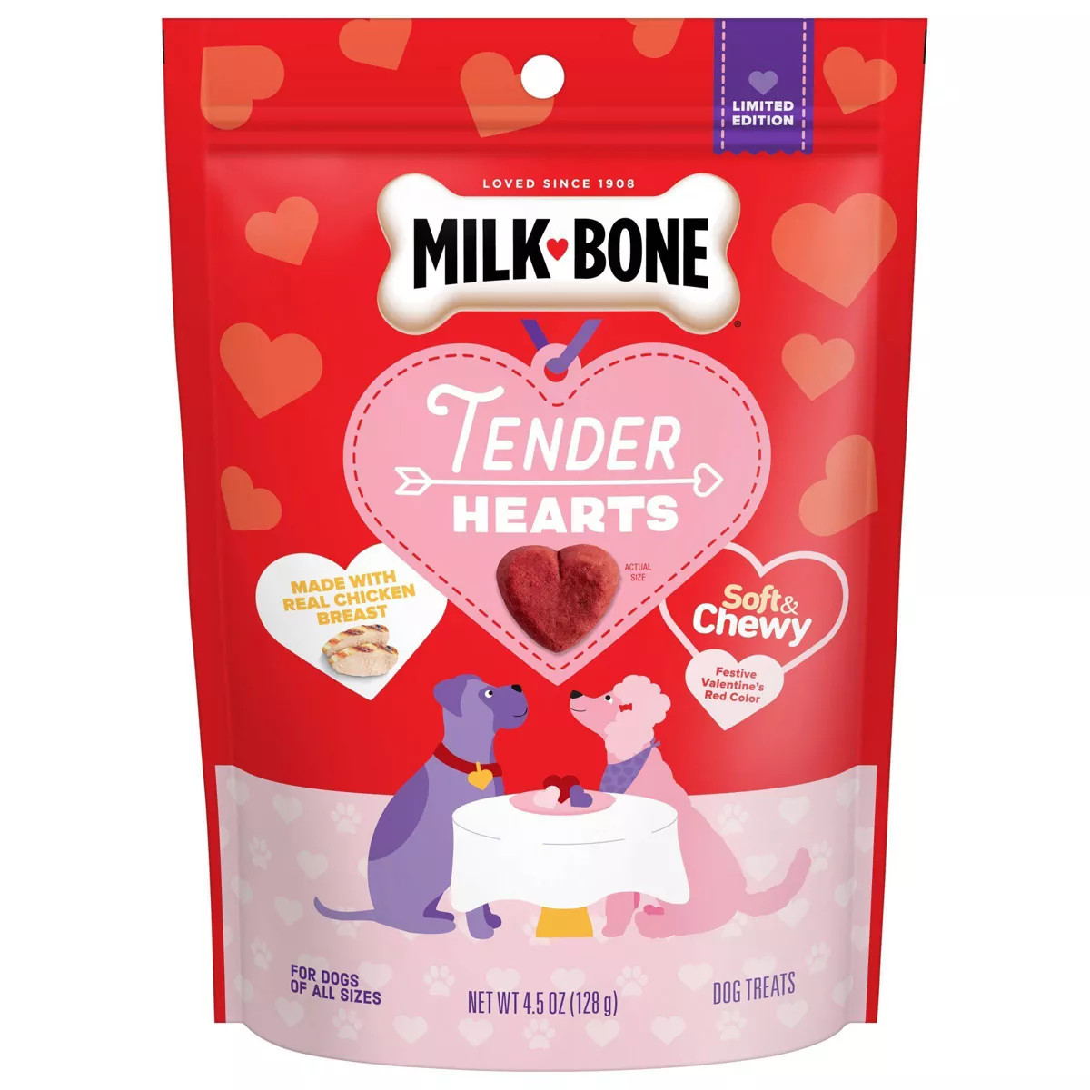Milk-Bone Soft & Chewy Heart Valentine Chicken Flavor Dog Treat - 4.5oz | Target