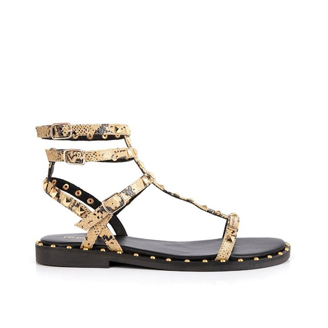 Cassie Leather Gladiator Sandals | La Redoute (UK)