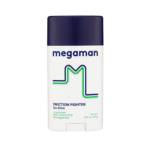 Megababe Megaman Friction Fighter Go Anti-Chafe Stick | Prevents skin chafe & irritation | Thighs, arms, & more | 2.12 oz | Amazon (US)