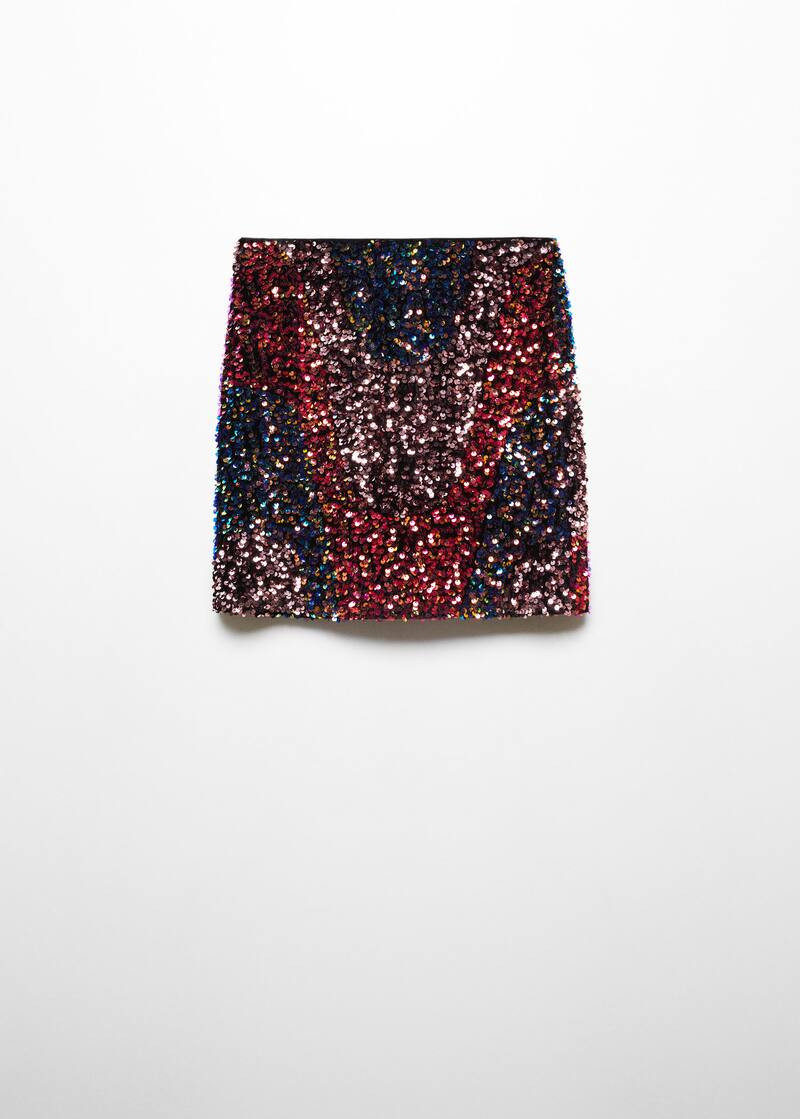 Sequin miniskirt | MANGO (US)