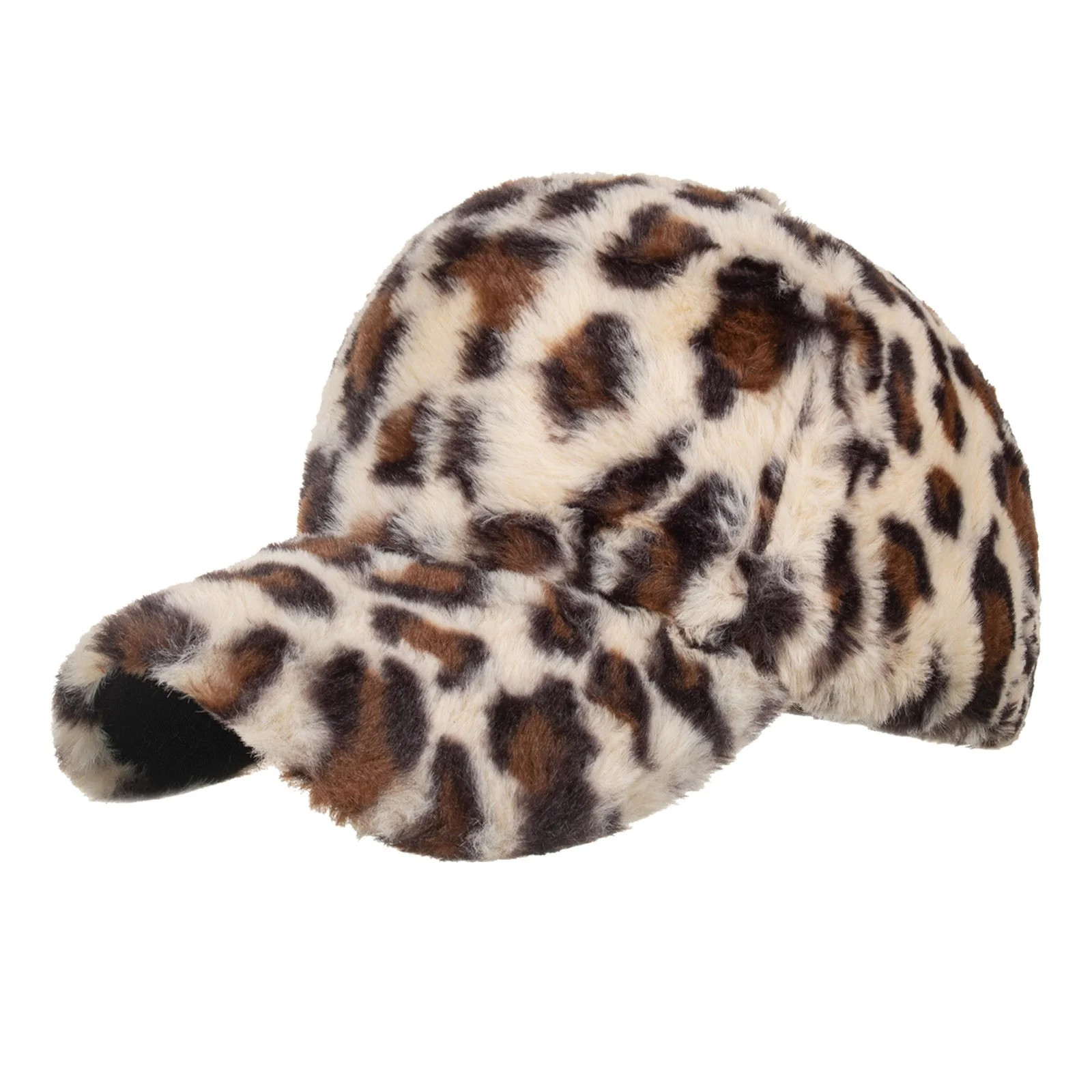 OGLCCG Faux Furry Baseball Cap Men Women Adjustable Warm Leopard Printed Fleece Dad Hats Plush Wi... | Walmart (US)